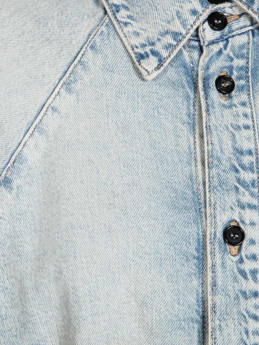 Haikure Keira denim blouse met knopen Blauw