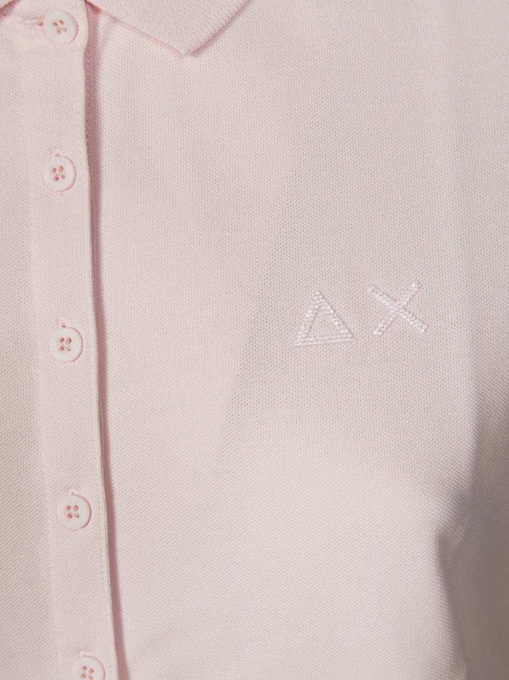  Sun68 Buttoned Polo Top - Pink 