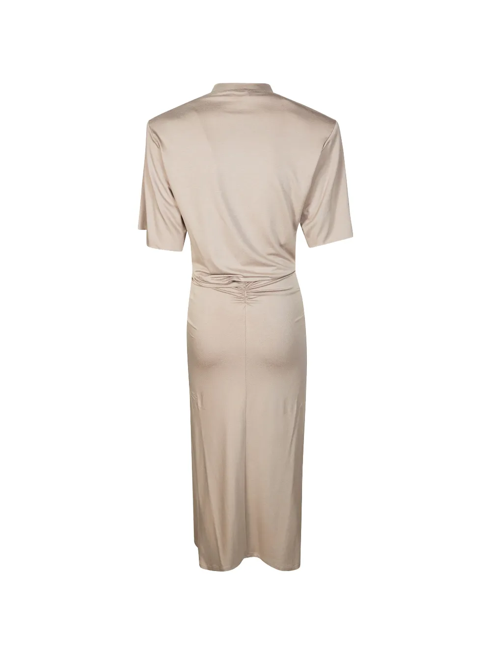 The Andamane Ruched Midi Dress - Neutrals 