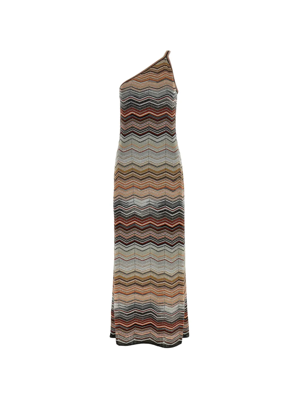 Missoni sequin chevron one-shoulder dress - Toni neutri