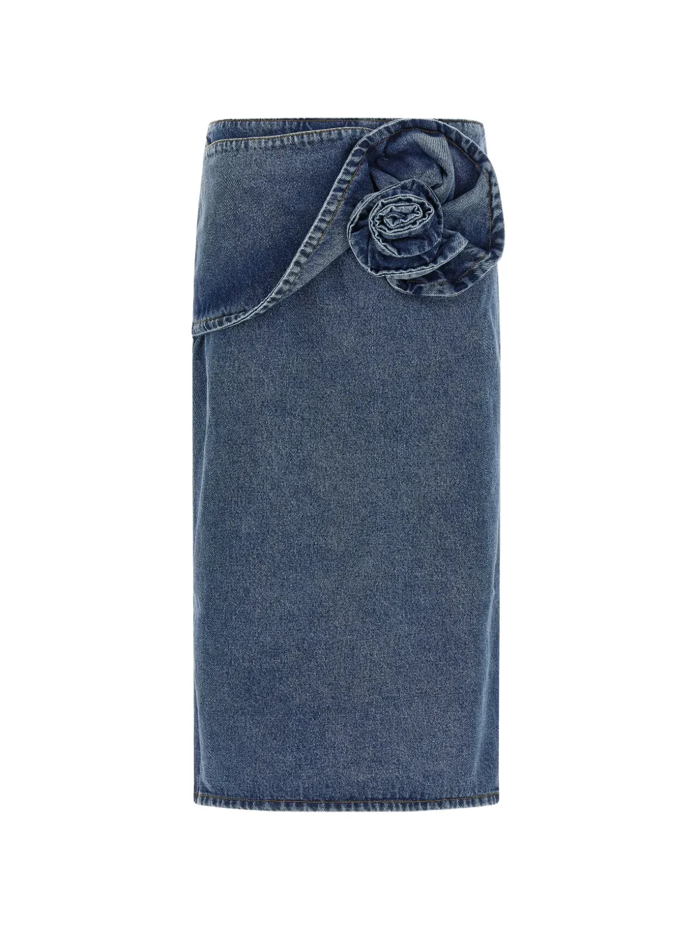 Magda Butrym floral denim skirt - Blu