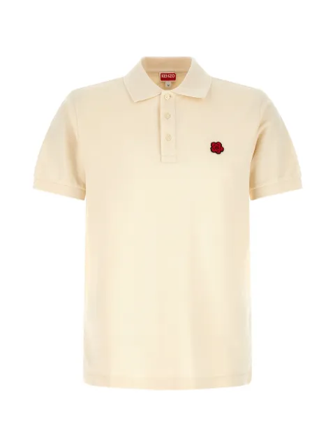 Kenzo boke flower patch logo embroidery polo shirt