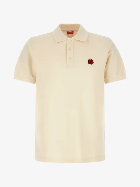 Kenzo boke flower patch logo embroidery polo shirt