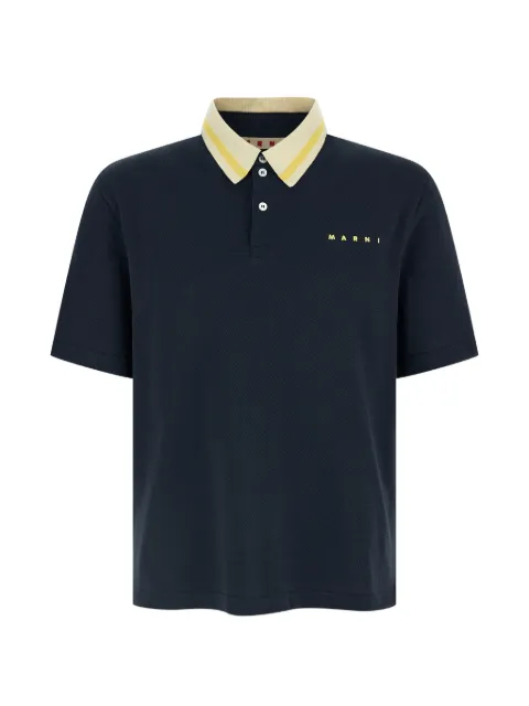 Marni logo-embroidery polo shirt