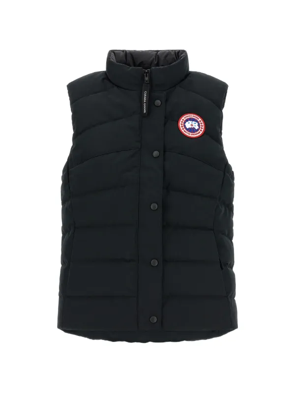 Canada Goose Quilted Logo Patch Vest in Black
