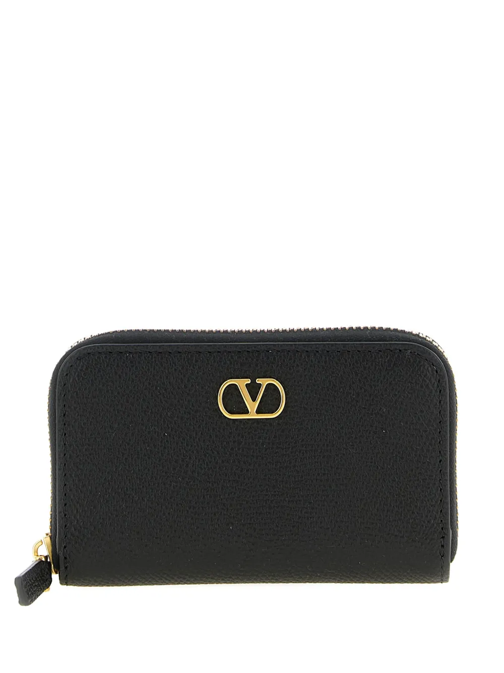 Valentino Garavani Garnet zip-round leather card holder - Nero