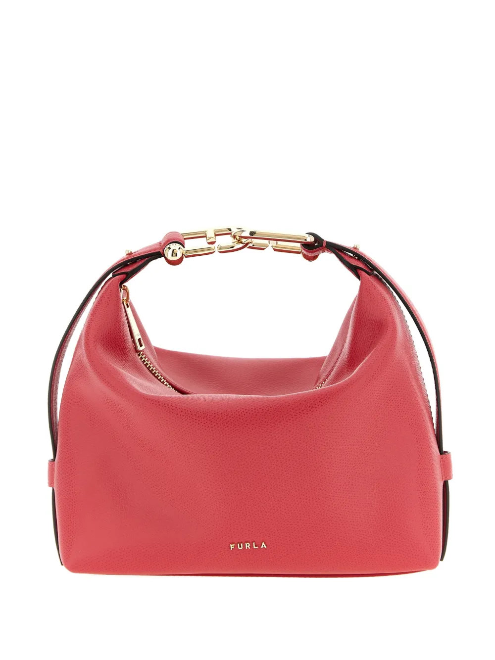 Furla Tonie metal logo chain shoulder bag - Rosso