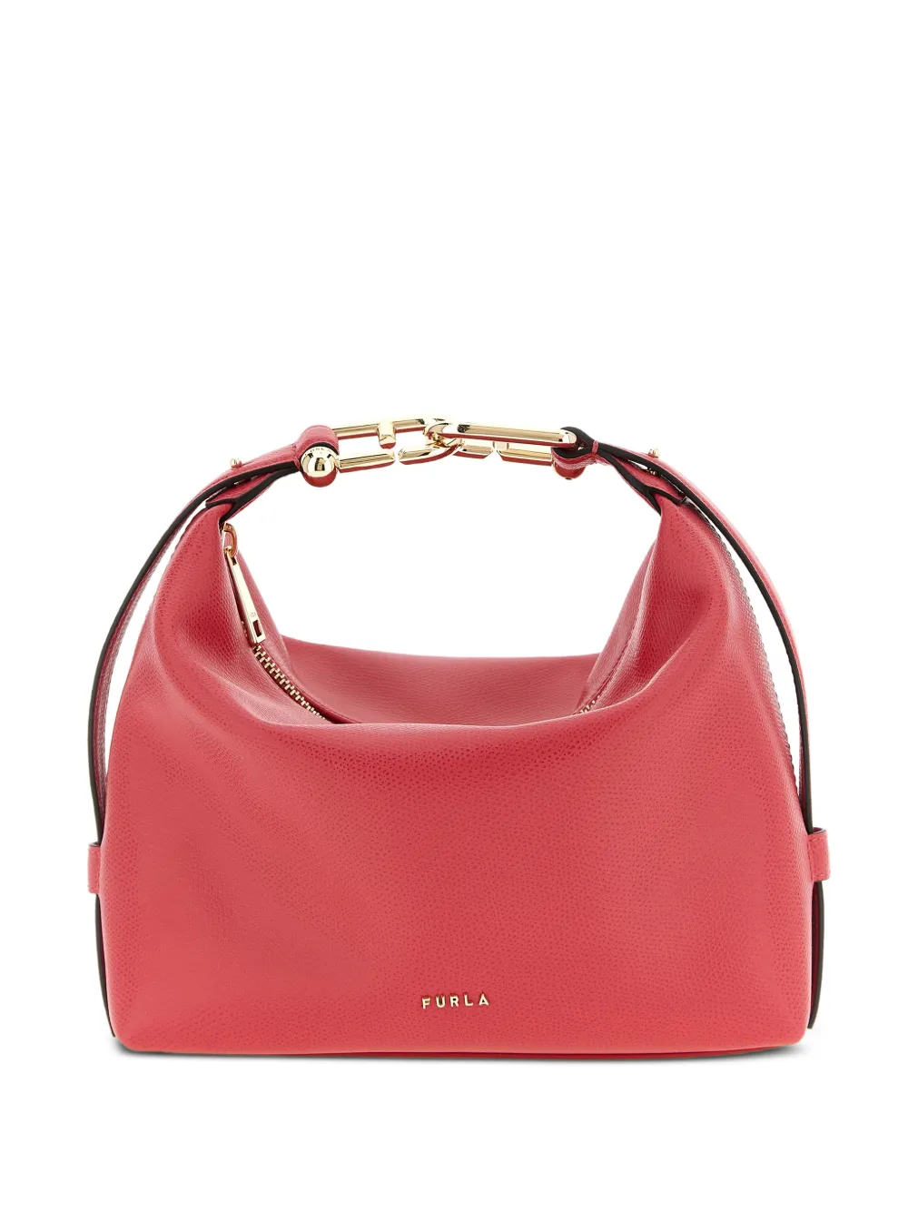 Furla Tonie metal logo chain shoulder bag - Rosso