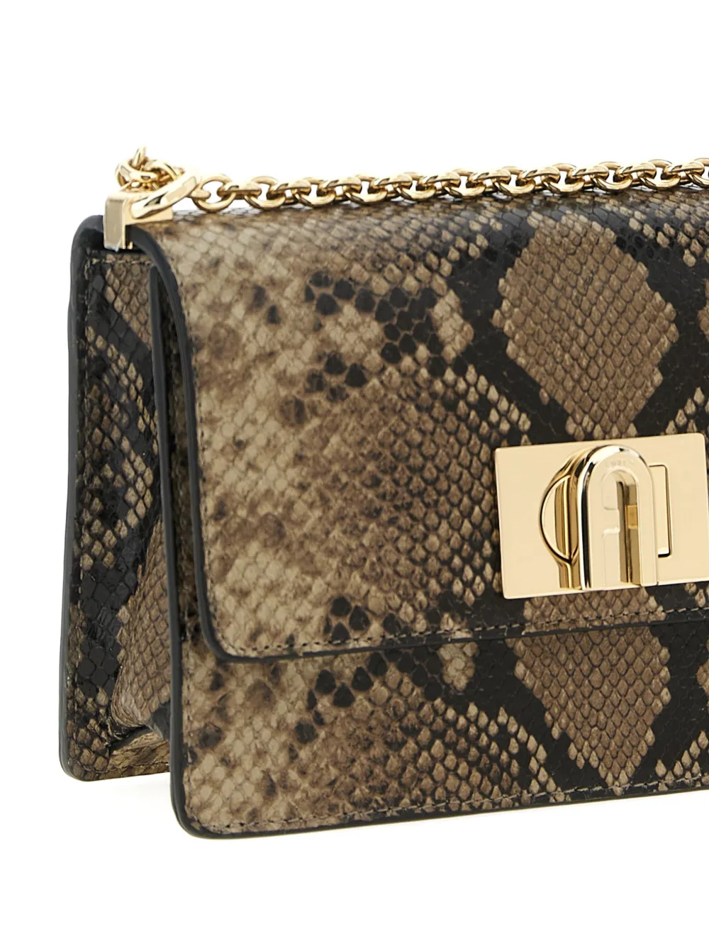  Furla 1927 Python-print Mini Bag - Brown 