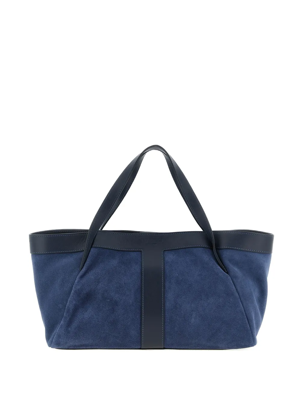 TWINSET embossed logo suede shoulder bag - Blu