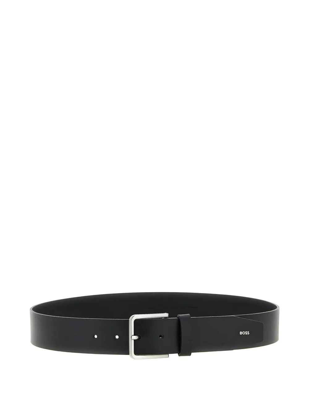 BOSS metal buckle leather belt - Nero