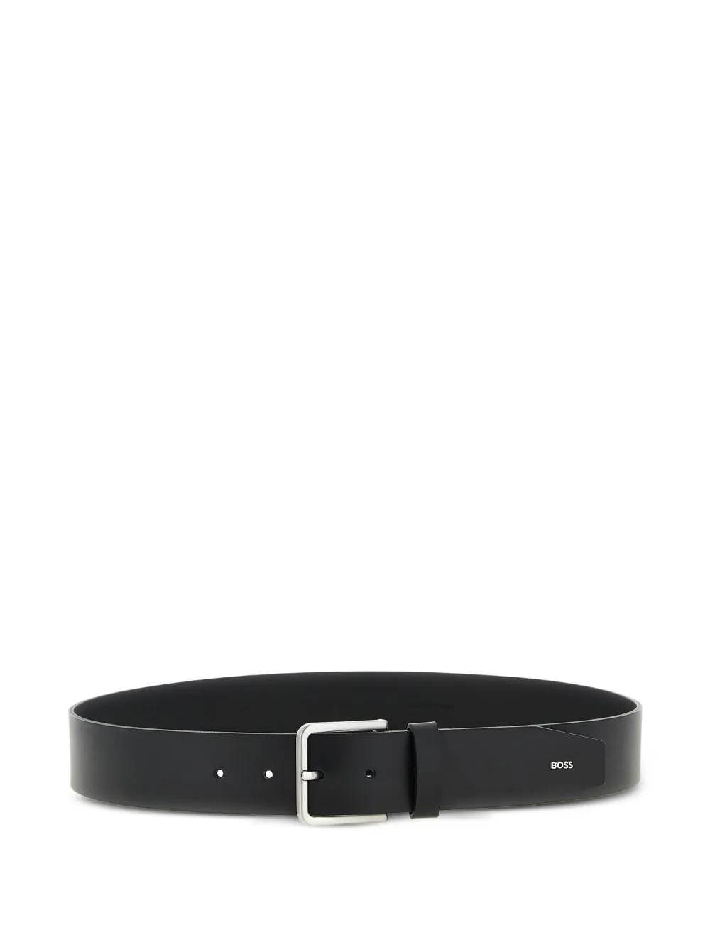 BOSS metal buckle leather belt - Nero