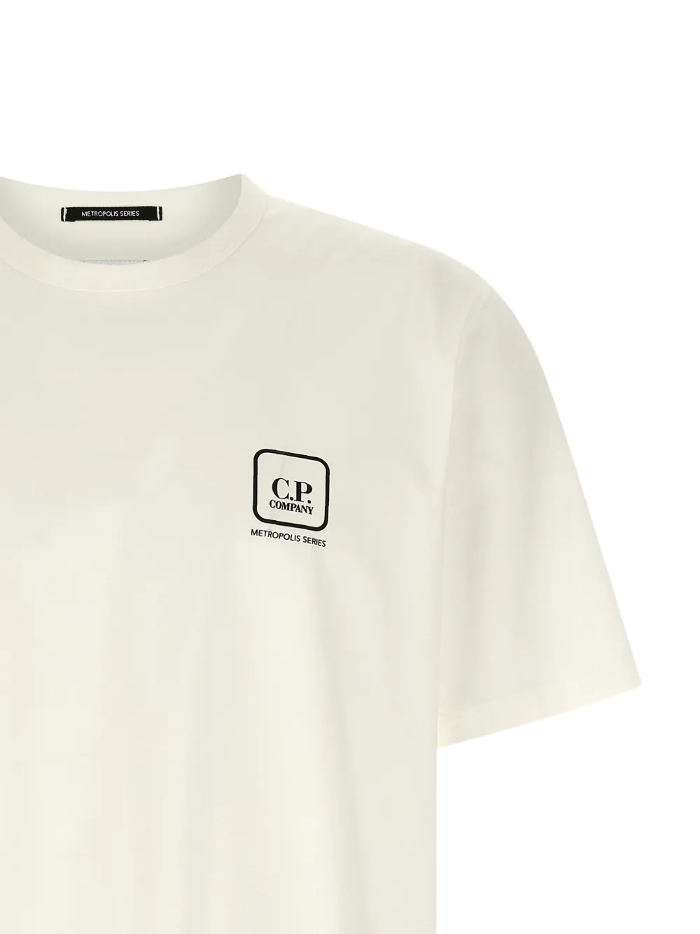 C.P. Company Metropolis Series T-shirt met ronde hals en logoprint Beige