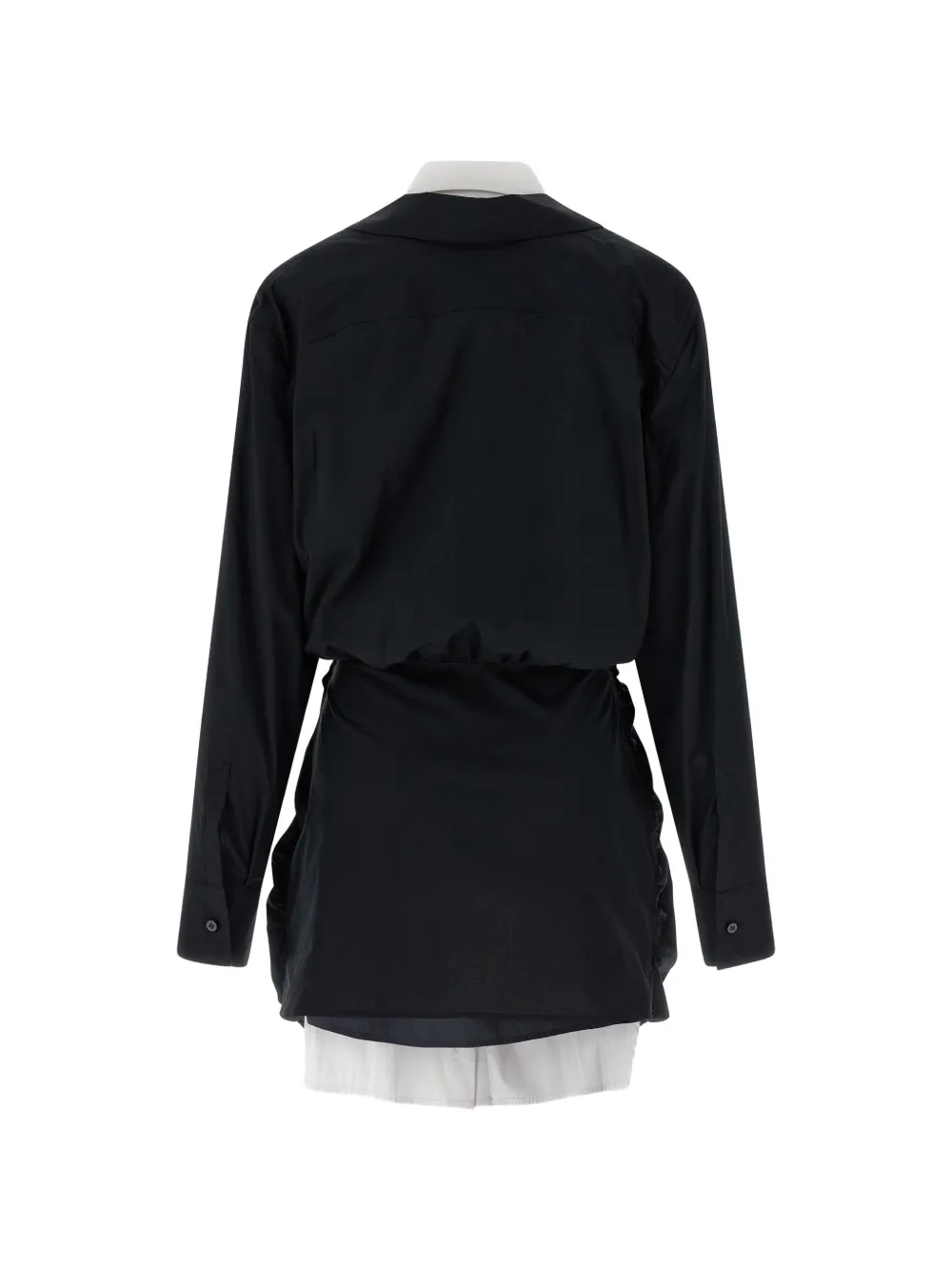 The Attico Gelaagde asymmetrische blousejurk Zwart