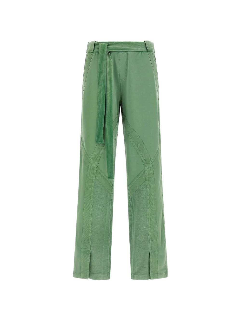 The Attico front-split trousers - Verde
