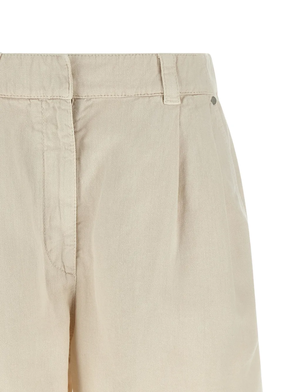 Brunello Cucinelli Monili-detail Concealed-fastening Shorts - Neutrals 