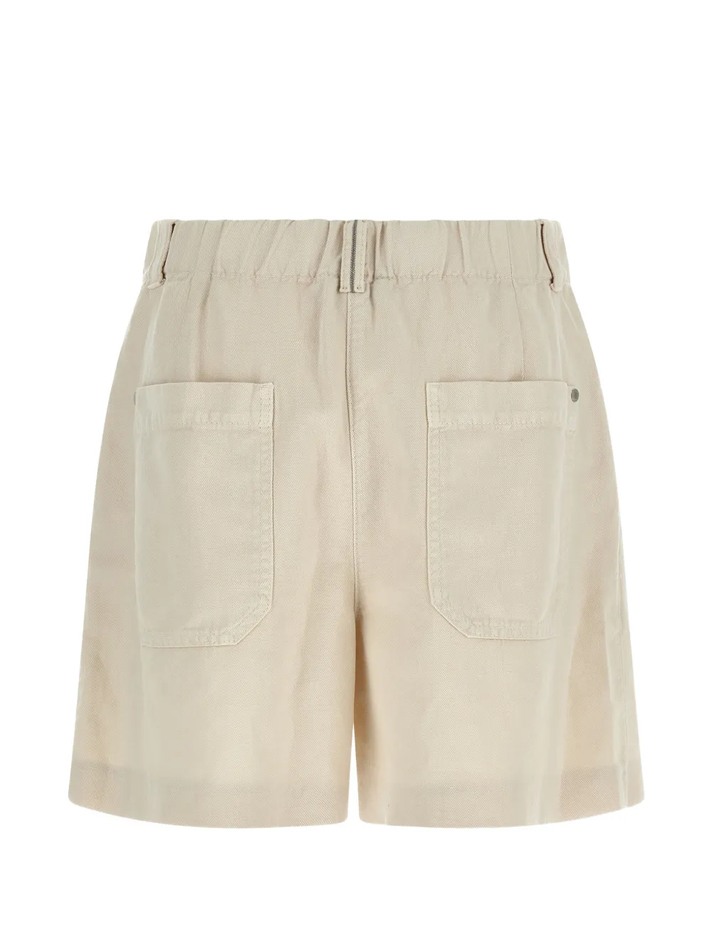  Brunello Cucinelli Monili-detail Concealed-fastening Shorts - Neutrals 