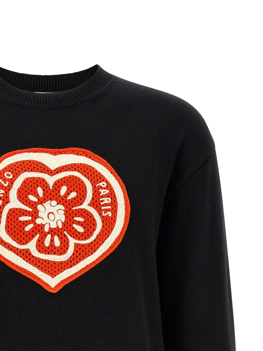 Kenzo Sweater met borduurwerk en ronde hals Zwart