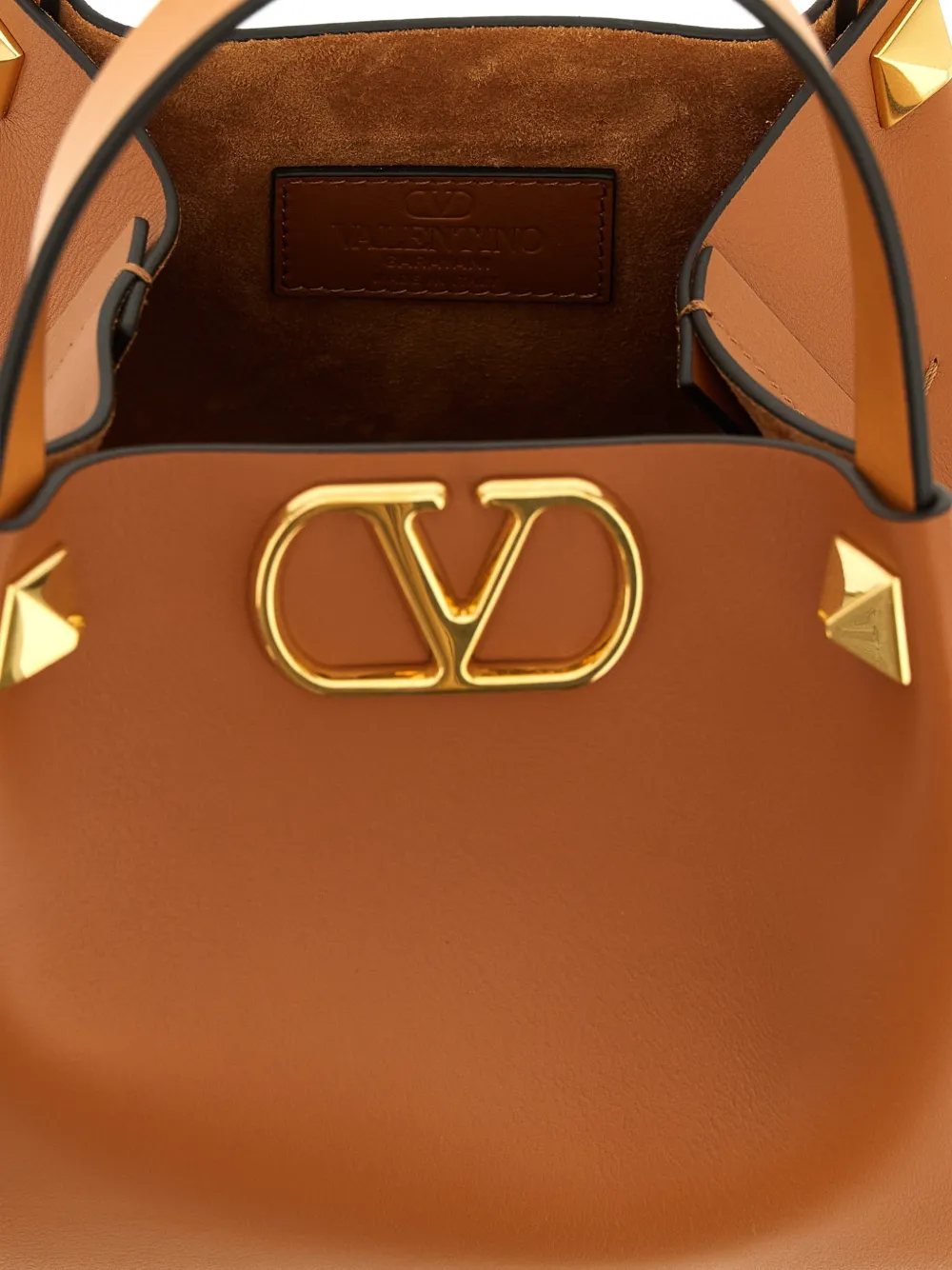 Valentino Garavani VLogo Signature Rockstud shopper Beige