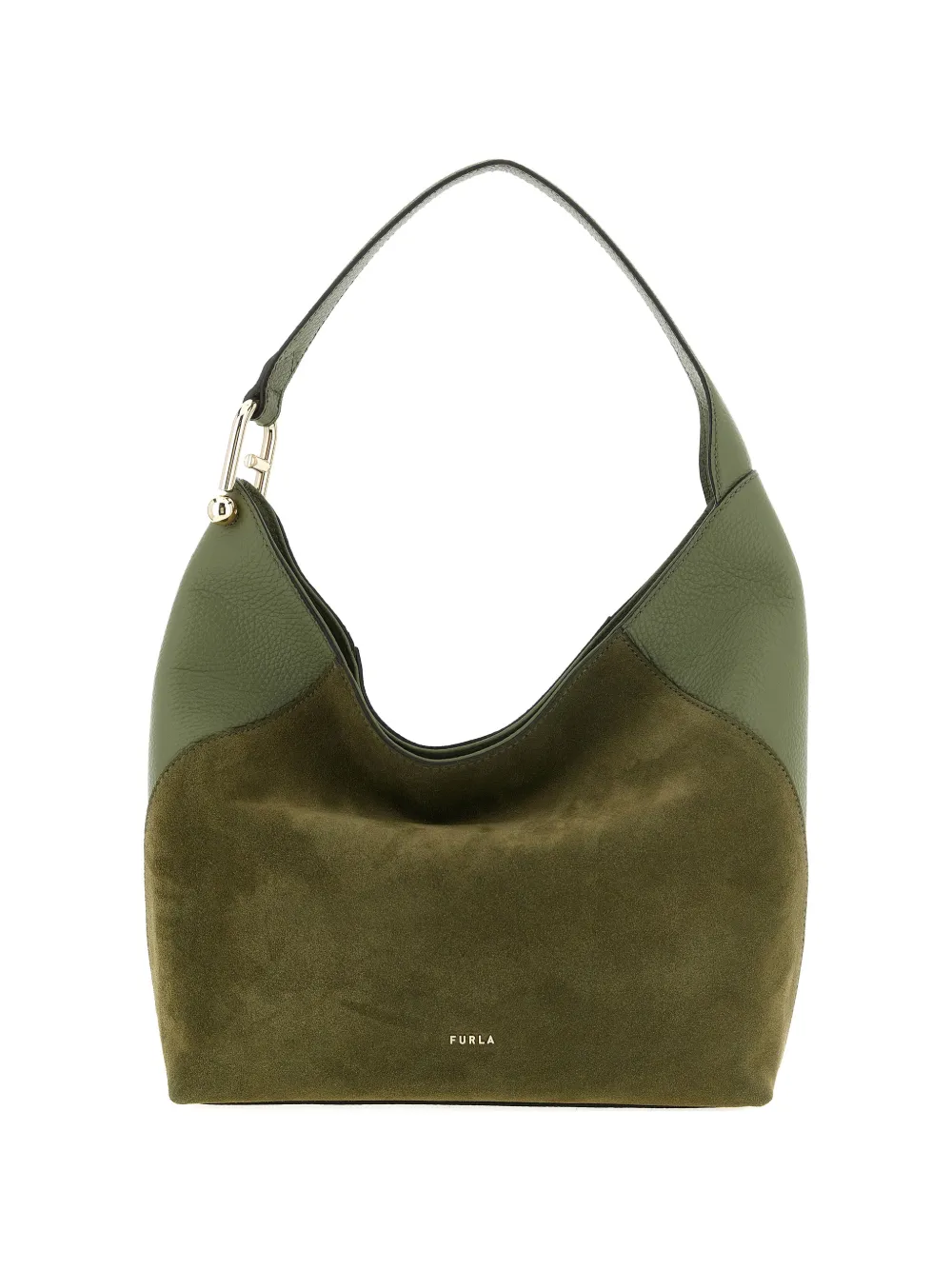 Furla medium Lara logo-lettering shoulder bag - Verde