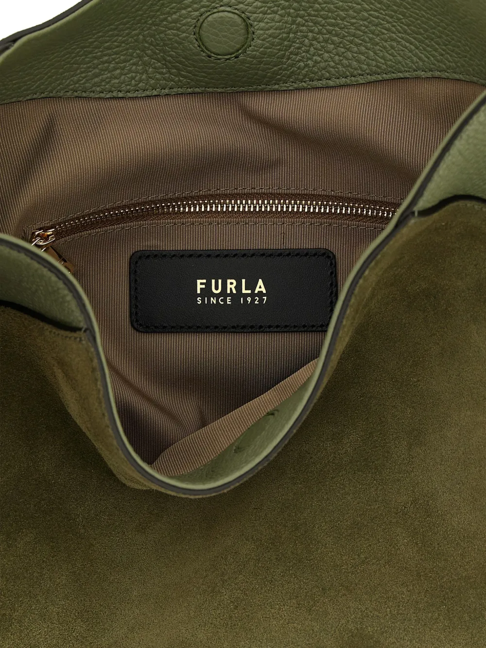 Furla Lara schoudertas met logo Groen