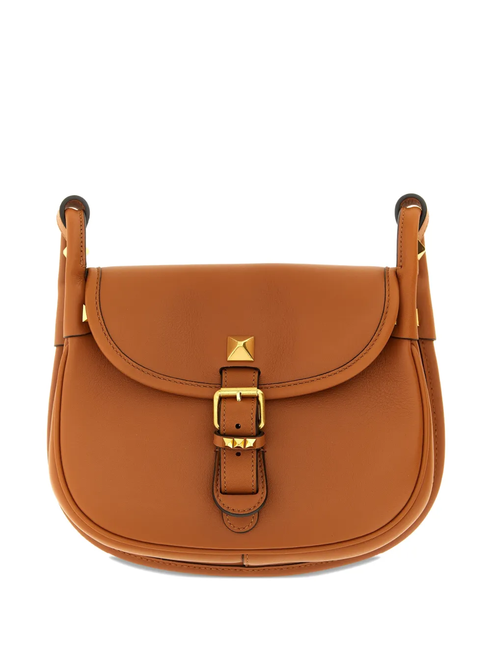 Valentino Garavani small Flaneuse stud cross-body bag - Marrone