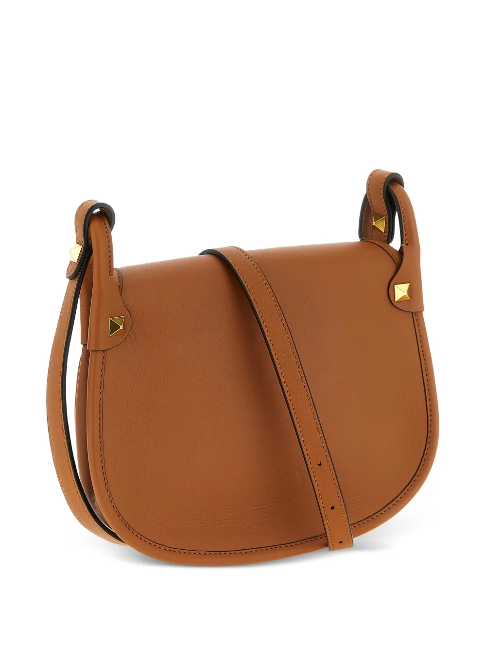  Valentino Garavani Small Flaneuse Stud Cross-body Bag - Brown 