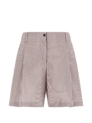 Brunello Cucinelli ストライプ ショートパンツ | ニュートラル