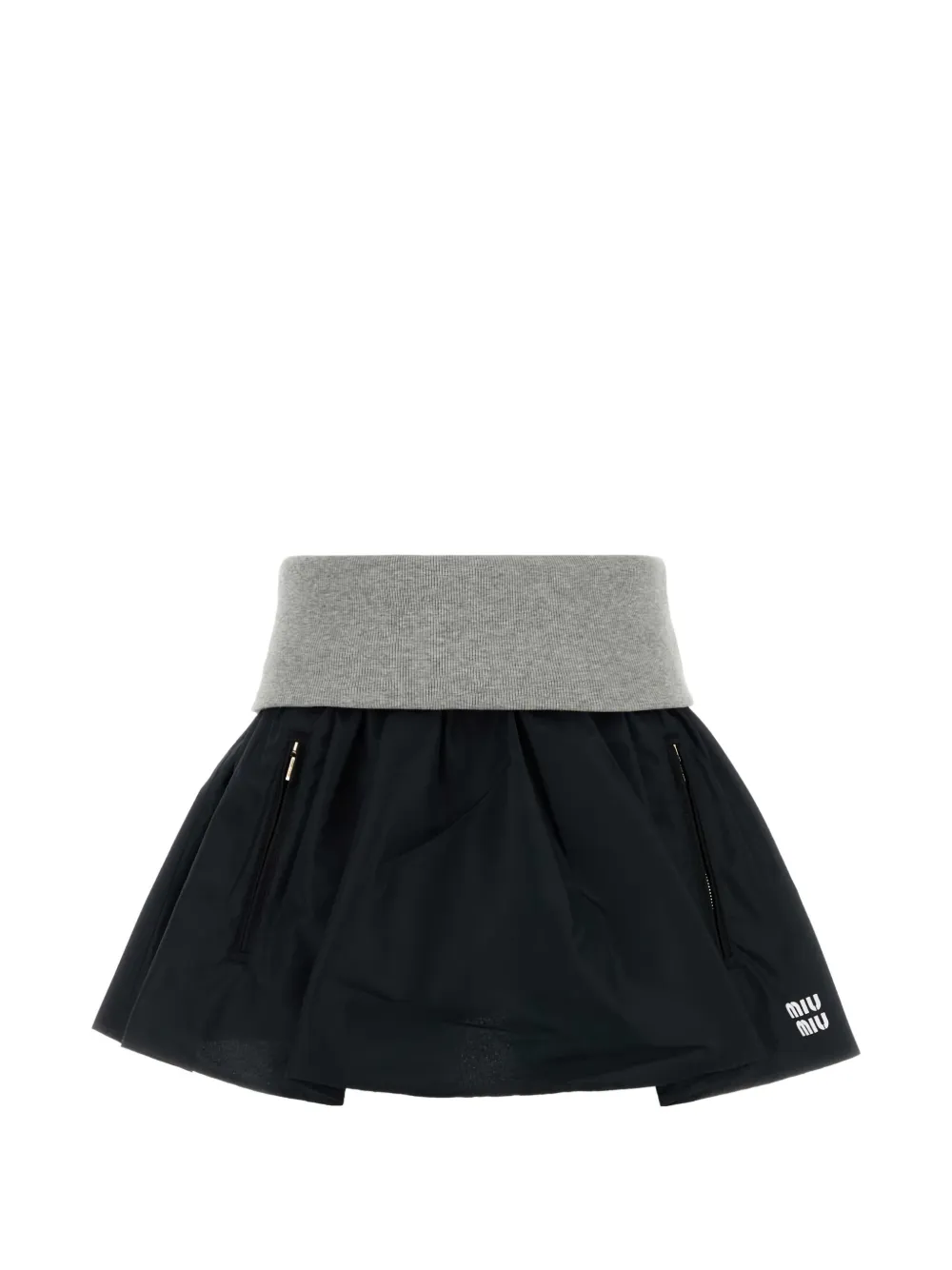Miu Miu contrasting-edge skirt - Nero