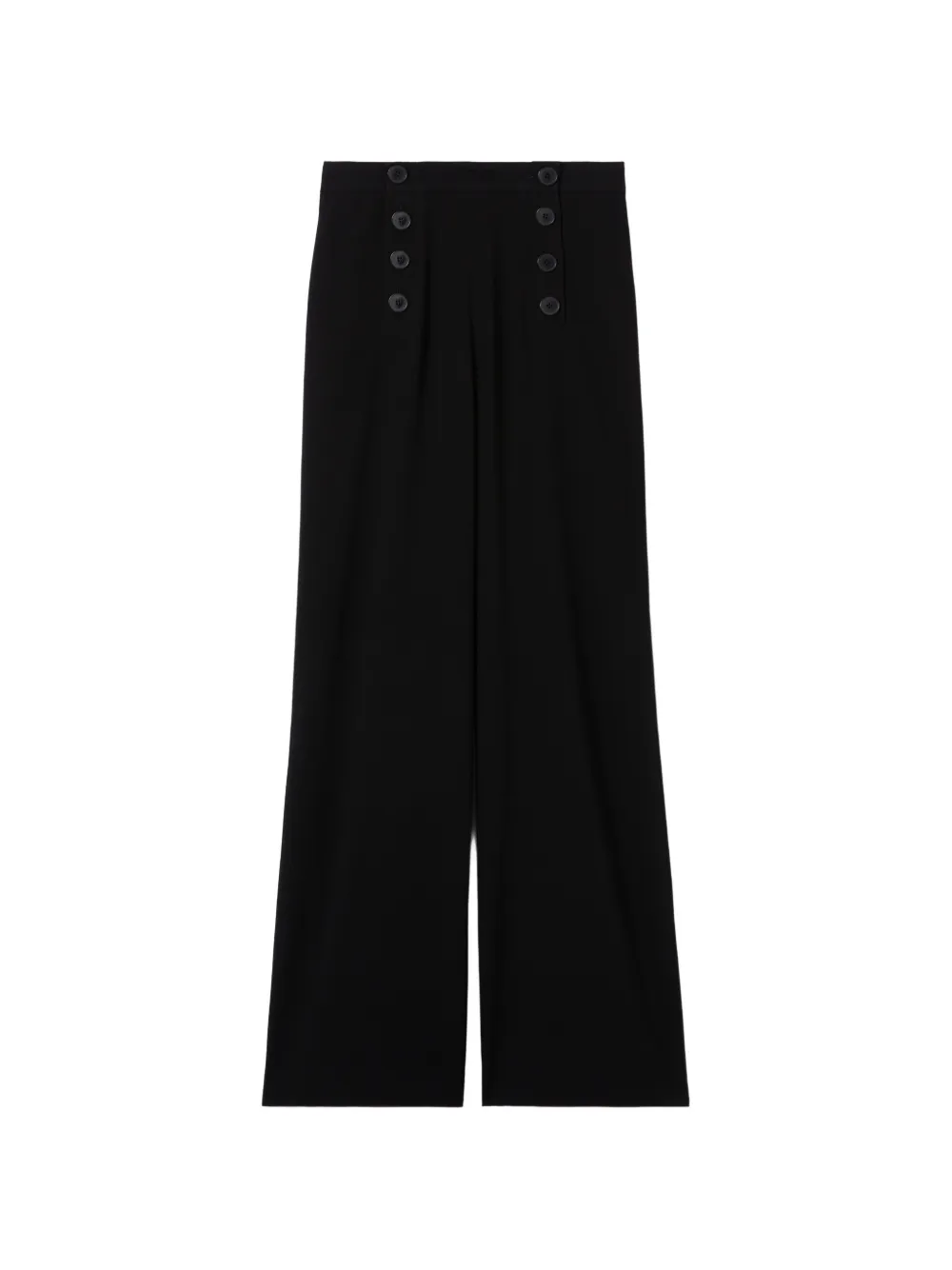 Claudie Pierlot buttoned pressed-pleats trousers - Nero