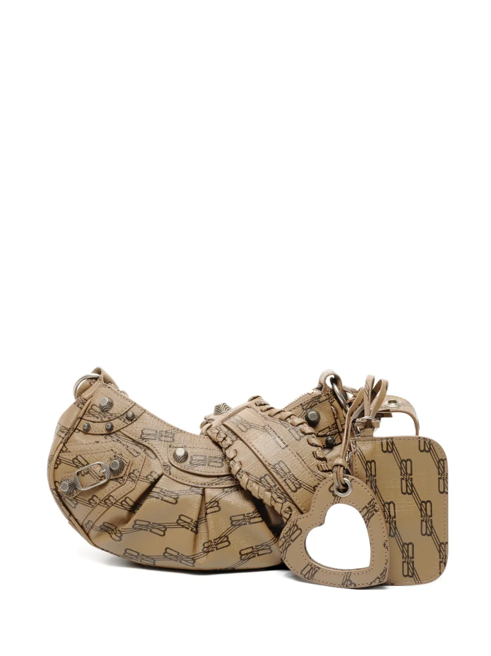 Balenciaga Pre-Owned 2020-2025 motorcycle pattern shoulder bag - Toni neutri