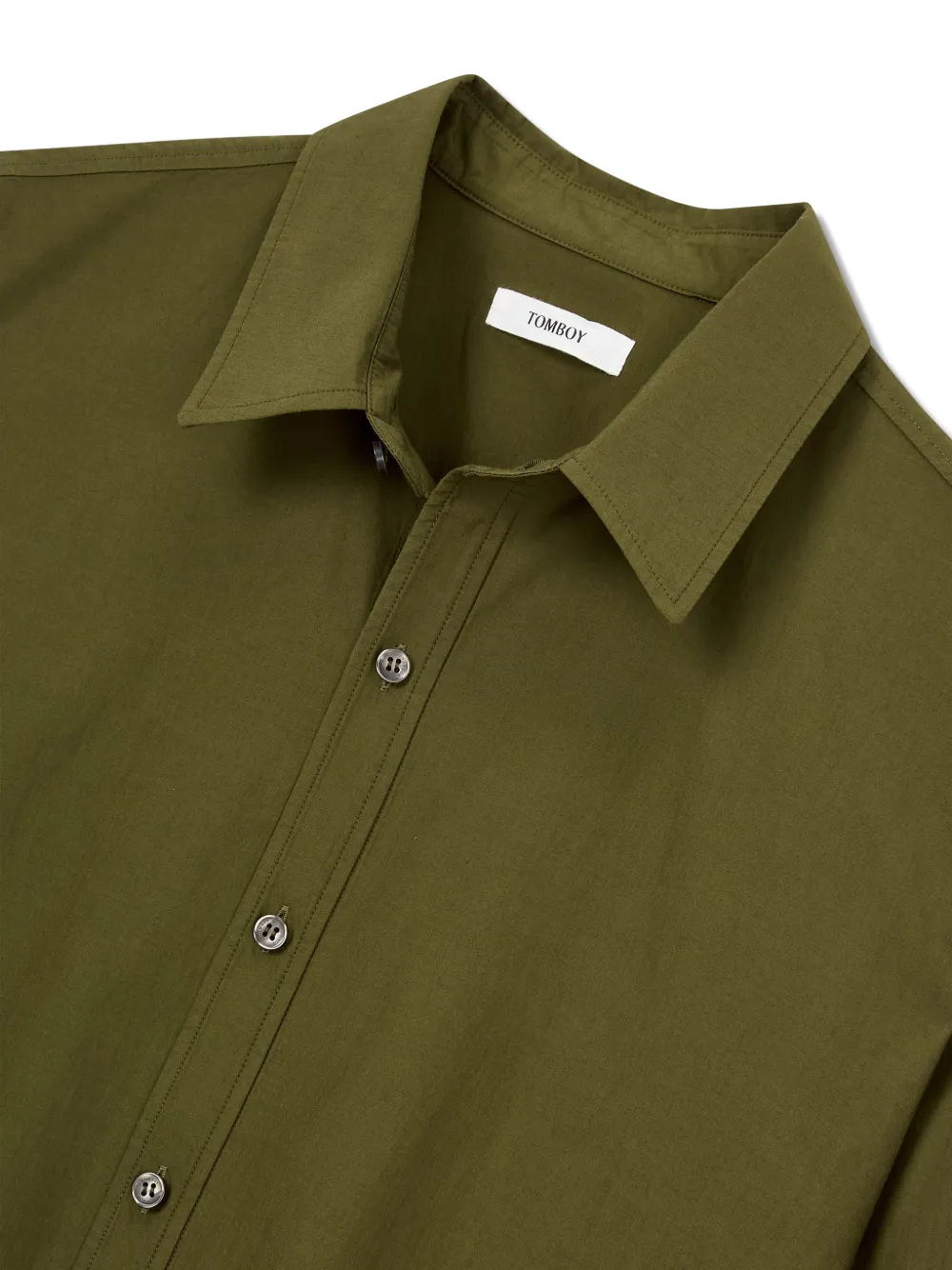  Tomboy Buttoned Long-sleeve Shirt - Green 