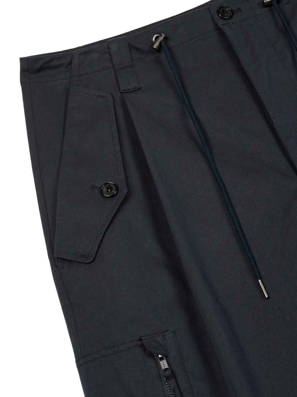  Tomboy Drawstring-waist Cargo Pants - Blue 