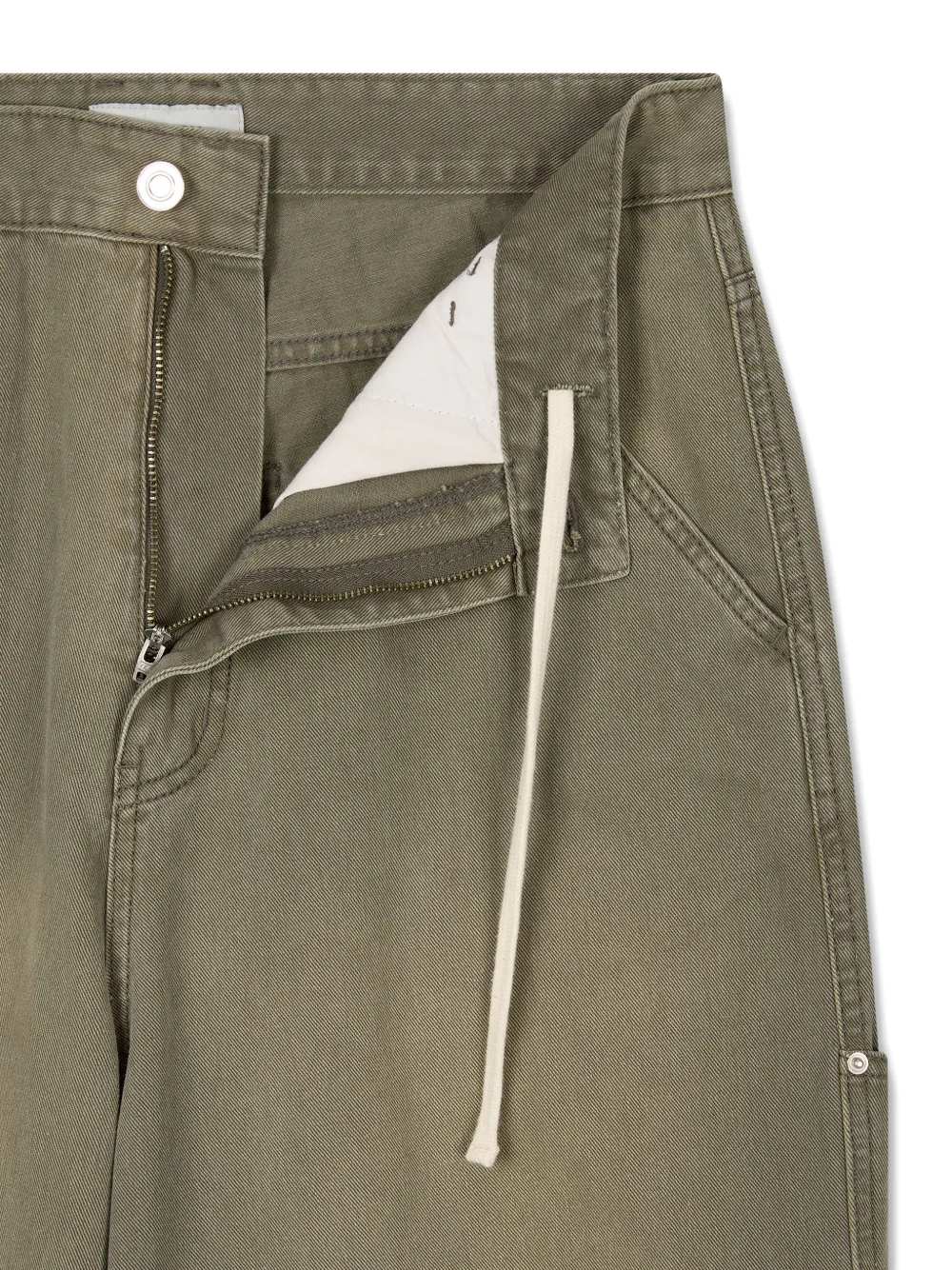 TOMBOY Broek met riemlussen Groen