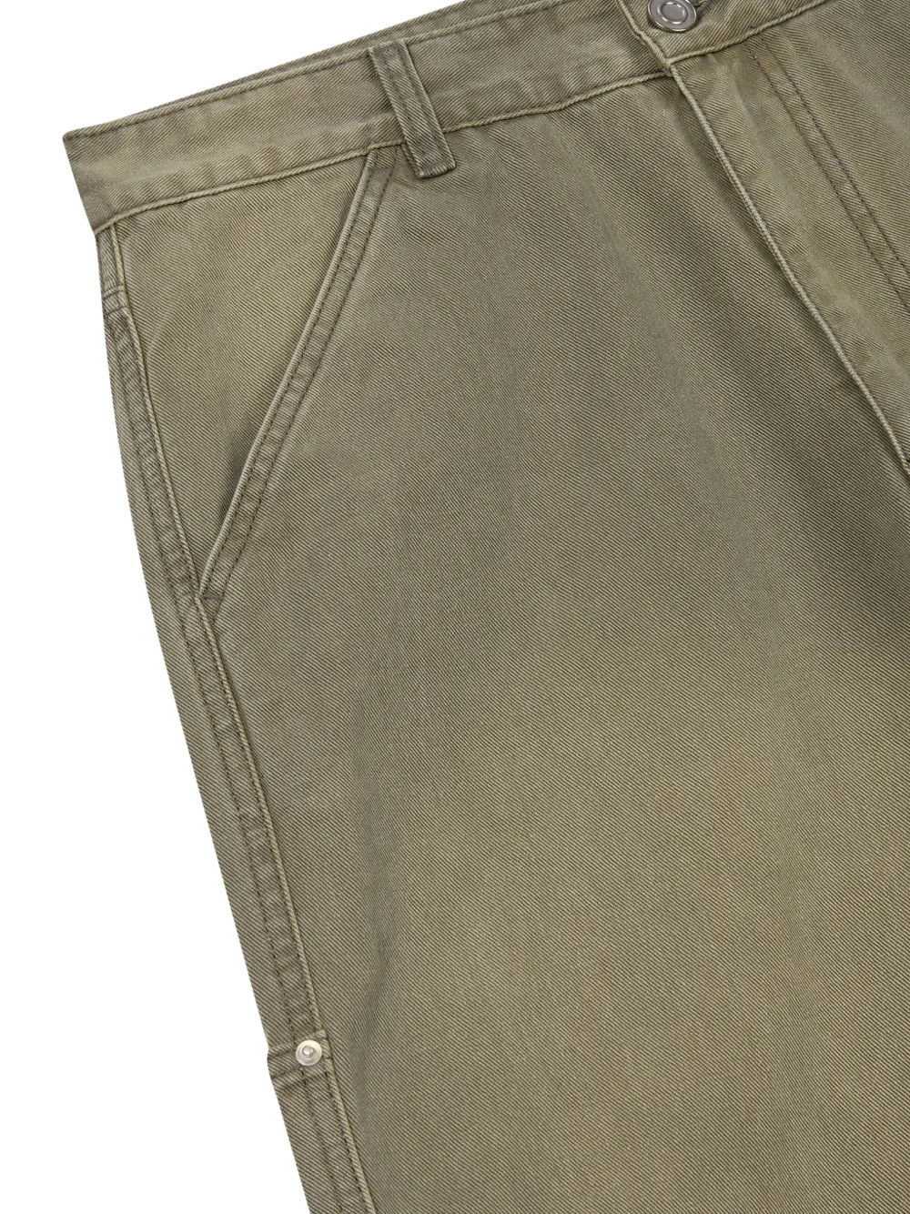 TOMBOY Broek met riemlussen Groen