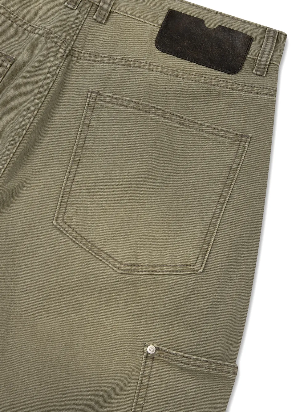 TOMBOY Broek met riemlussen Groen