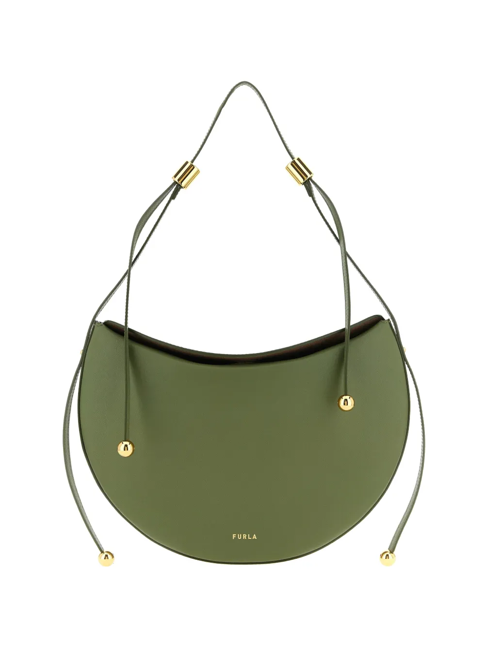 Furla embossed logo shoulder bag - Verde