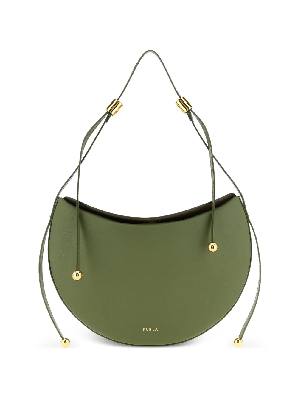 Furla embossed logo shoulder bag - Verde