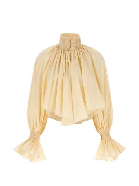 KHAITE Durer high-neck blouse