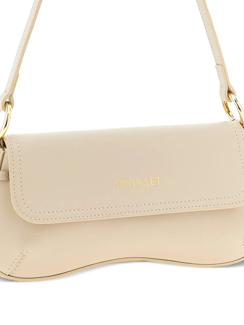  Twinset Leather Shoulder Bag - Neutrals 