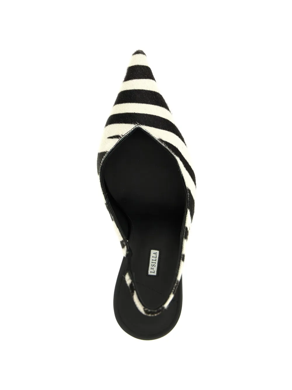 Le Silla Stiletto slingback pumps met zebrapatroon Wit