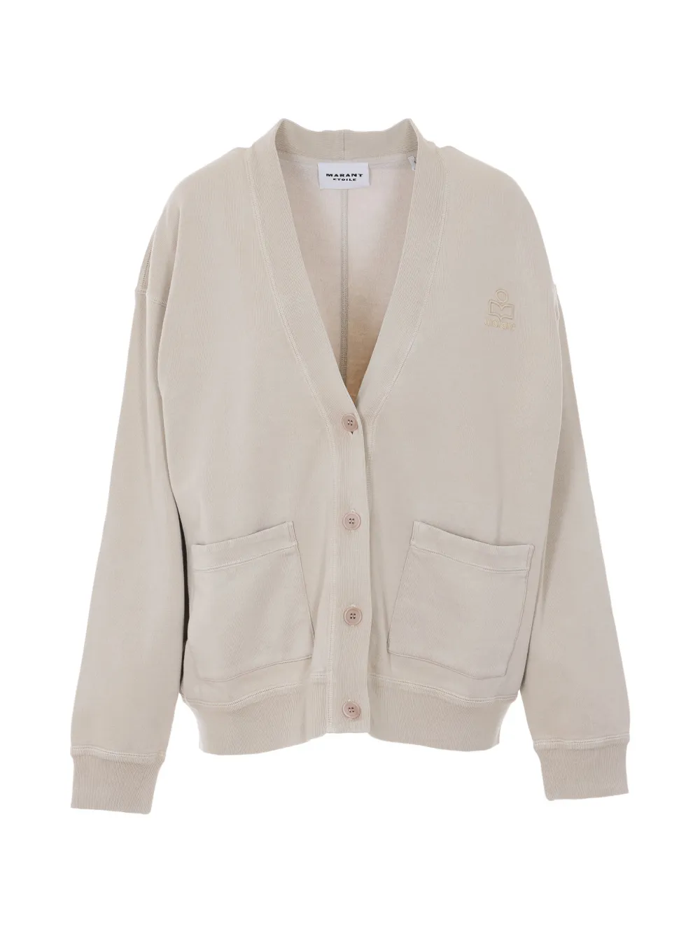 MARANT ÉTOILE embroidered V-neck cardigan - Toni neutri