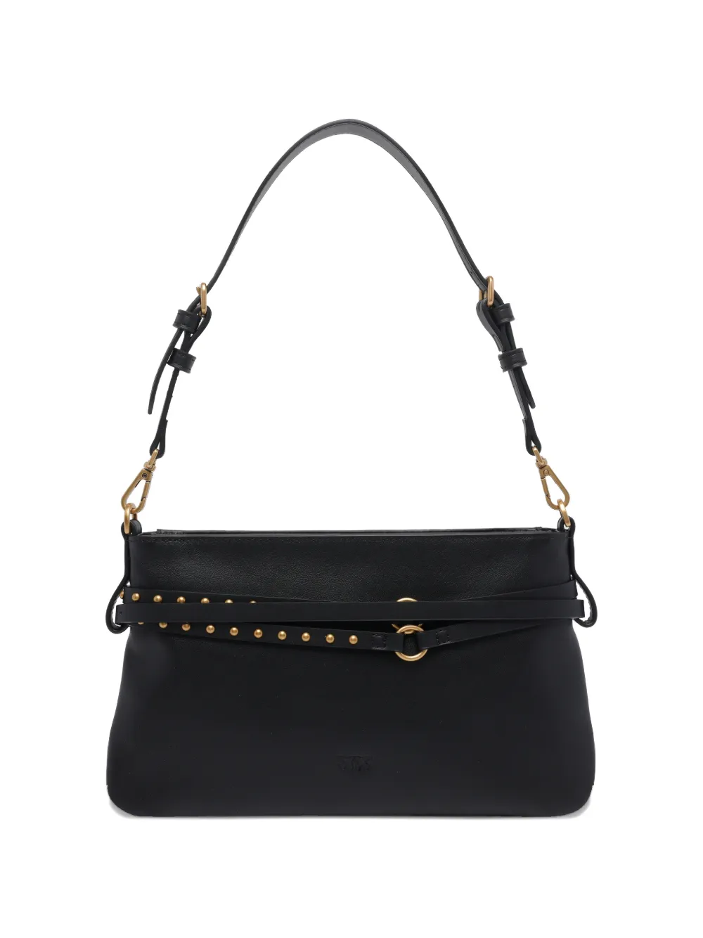  Pinko Logo-detail Shoulder Bag - Black 