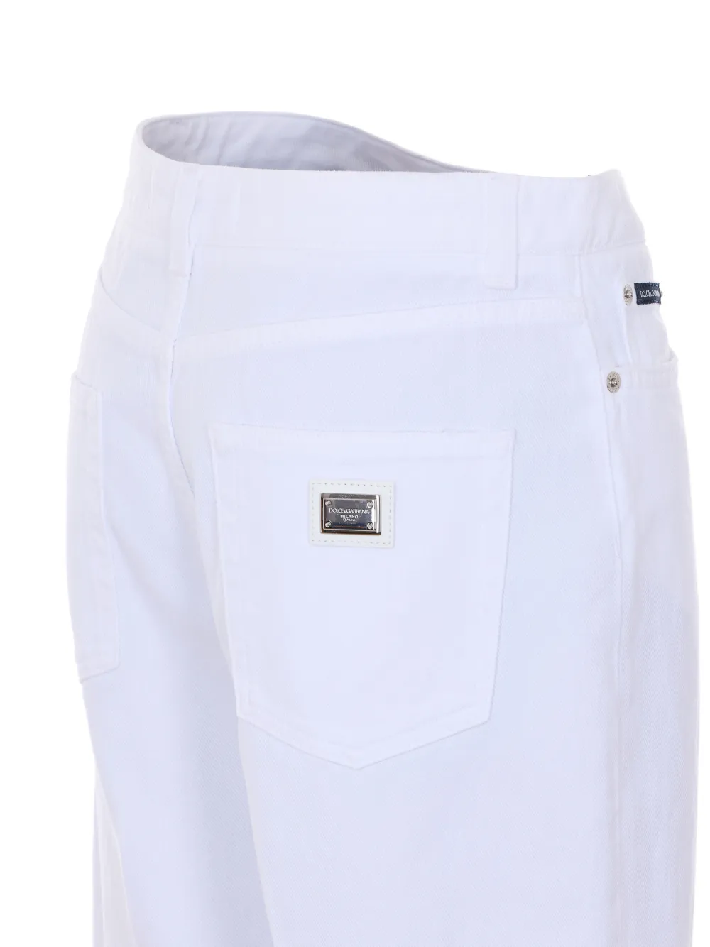  Dolce & Gabbana Five-pocket Logo Jeans - White 