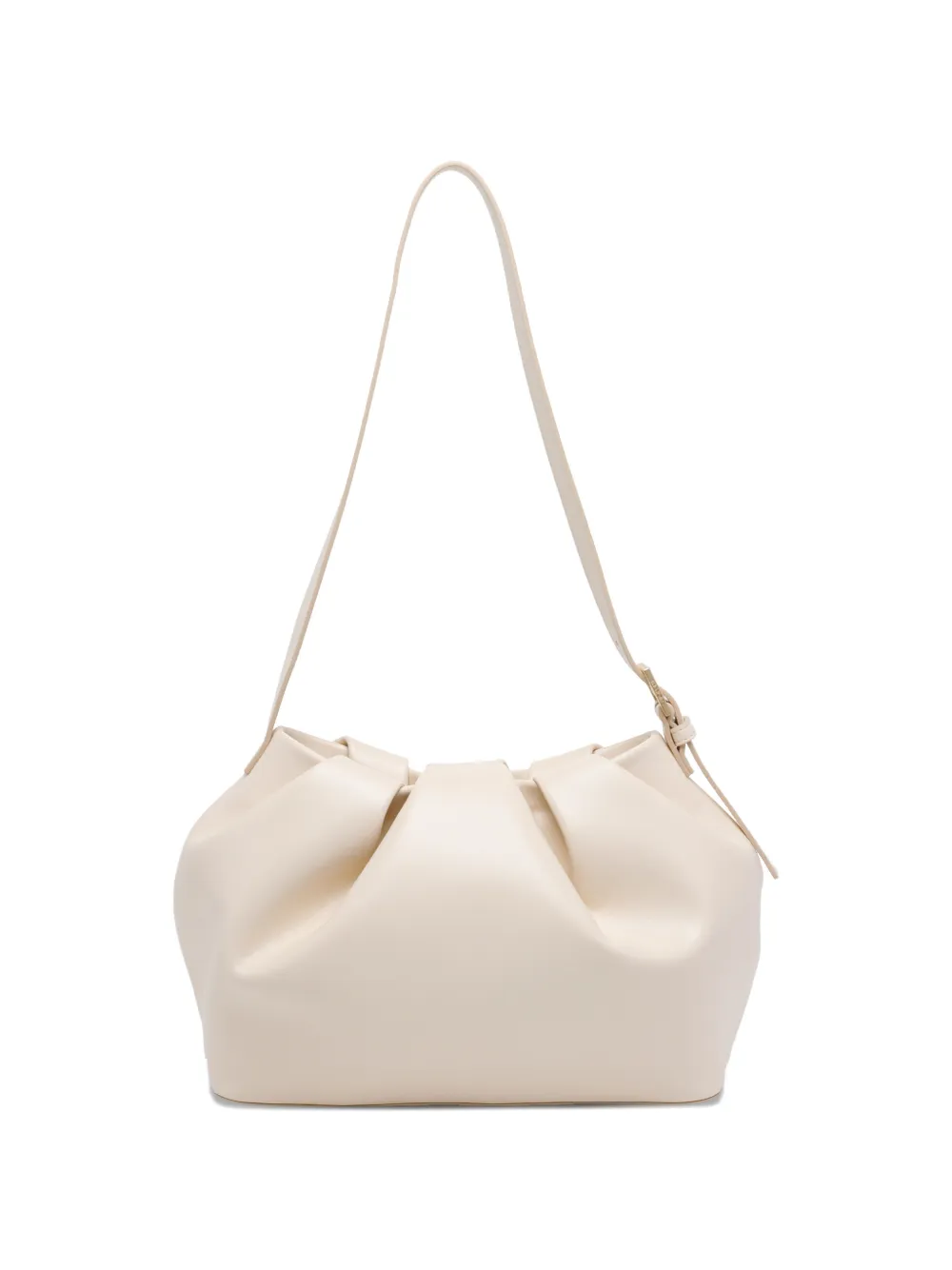 Themoirè Athena gesmockte schoudertas Beige