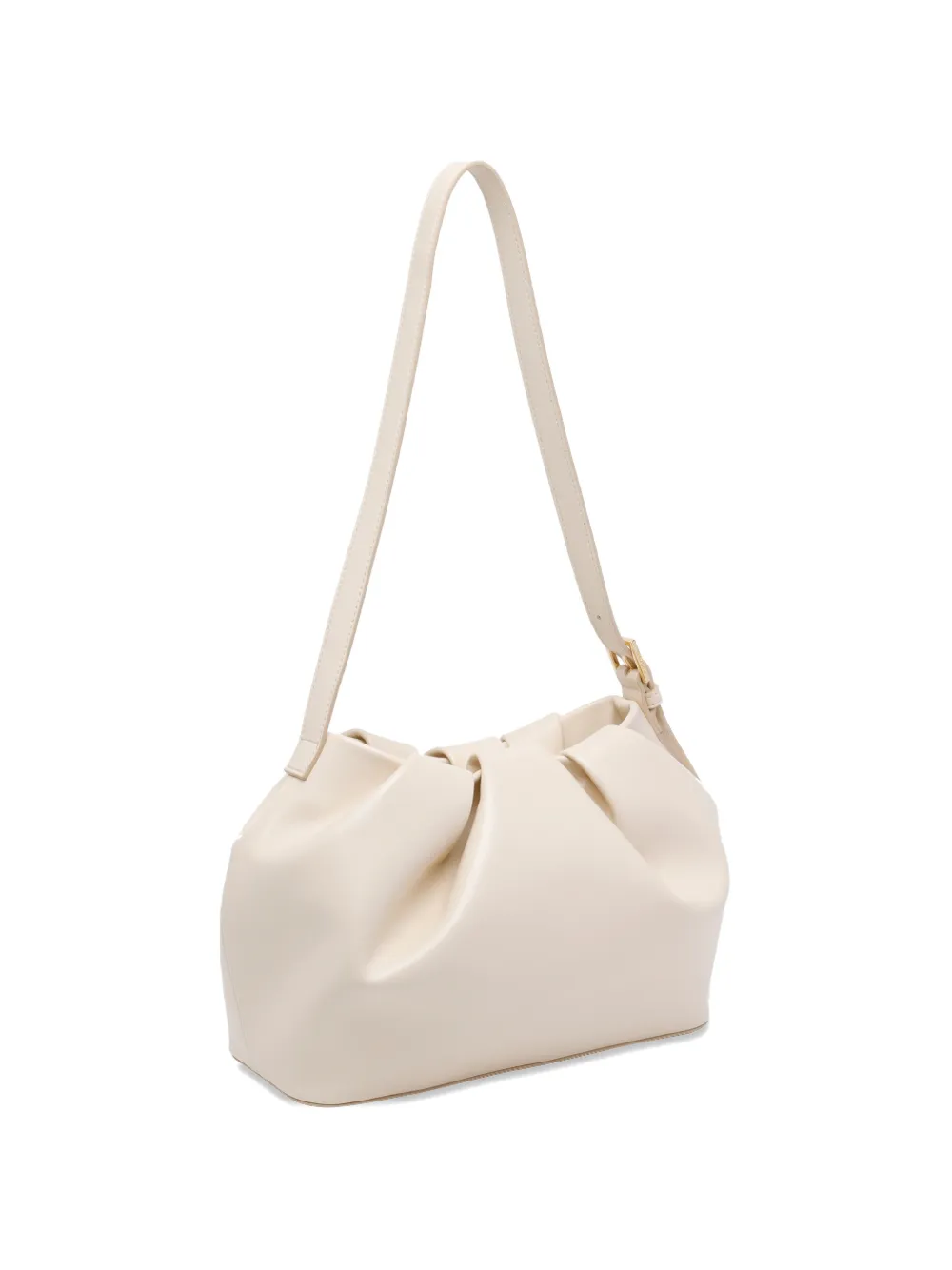 Themoirè Athena gesmockte schoudertas Beige