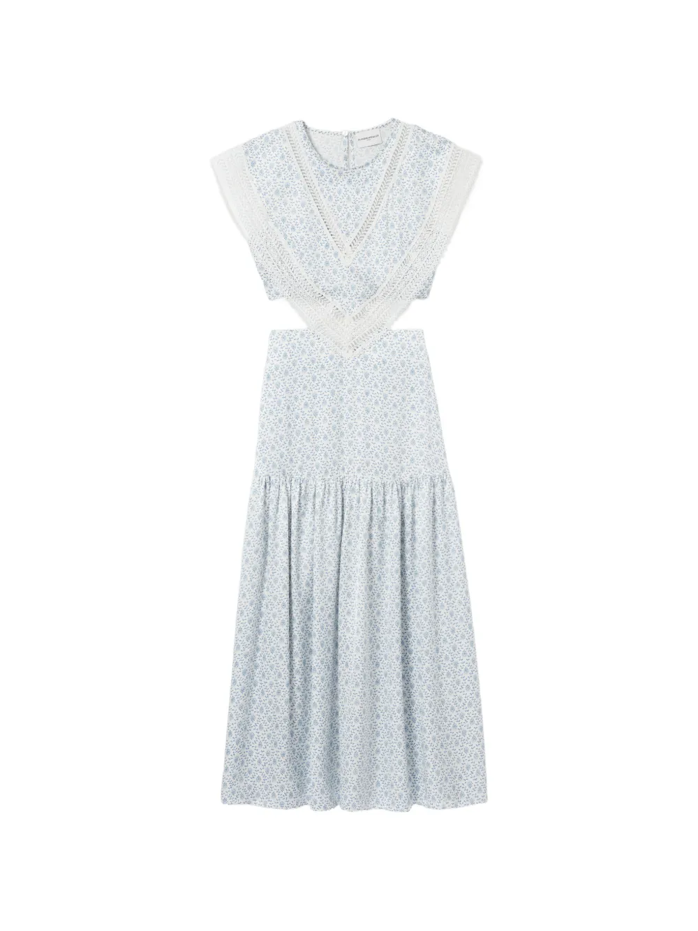 Claudie Pierlot lace-trim cutout dress - Bianco