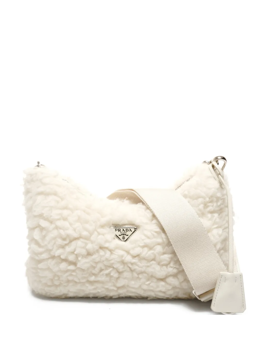Prada Pre-Owned 2015-2025 wool shoulderbag - Bianco