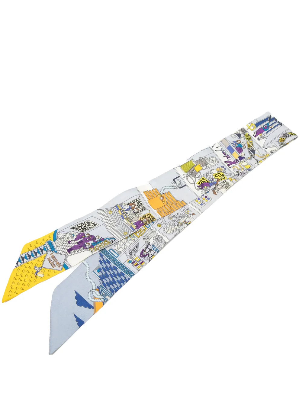 Hermès Pre-Owned 2010-2025 La Maison des Carres Silk Twilly Scarf scarves - Blu