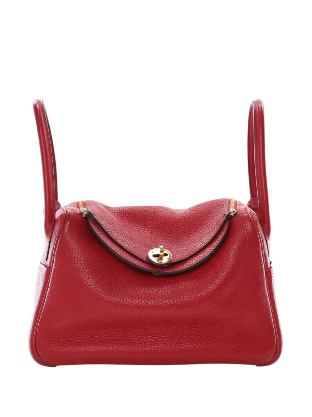 Hermès Pre-Owned 2017 Clemence Lindy 26 satchel - Rosso